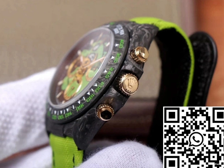 Dial Chronograph Dragon Fiber Rolex Exploded Cosmos Edition Carbon Green Daytona 0821
